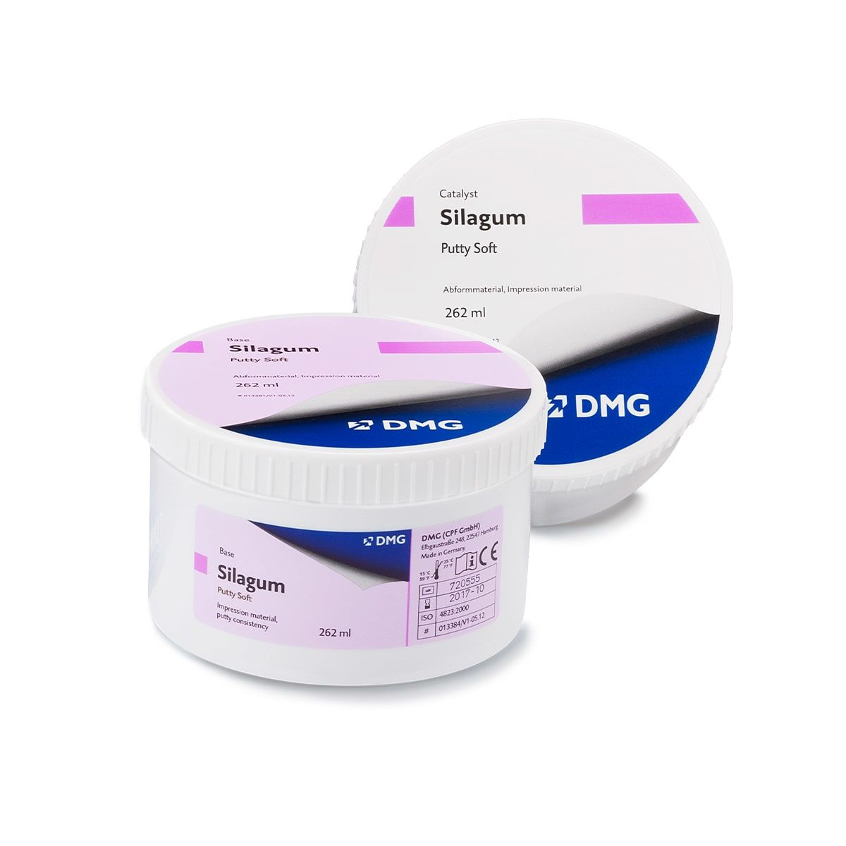 Silagum putty - material de impresión masilla en vps 1 base y 1 catalizador con 262 ml c/u — SKU DM-SGPS2P — foto 1