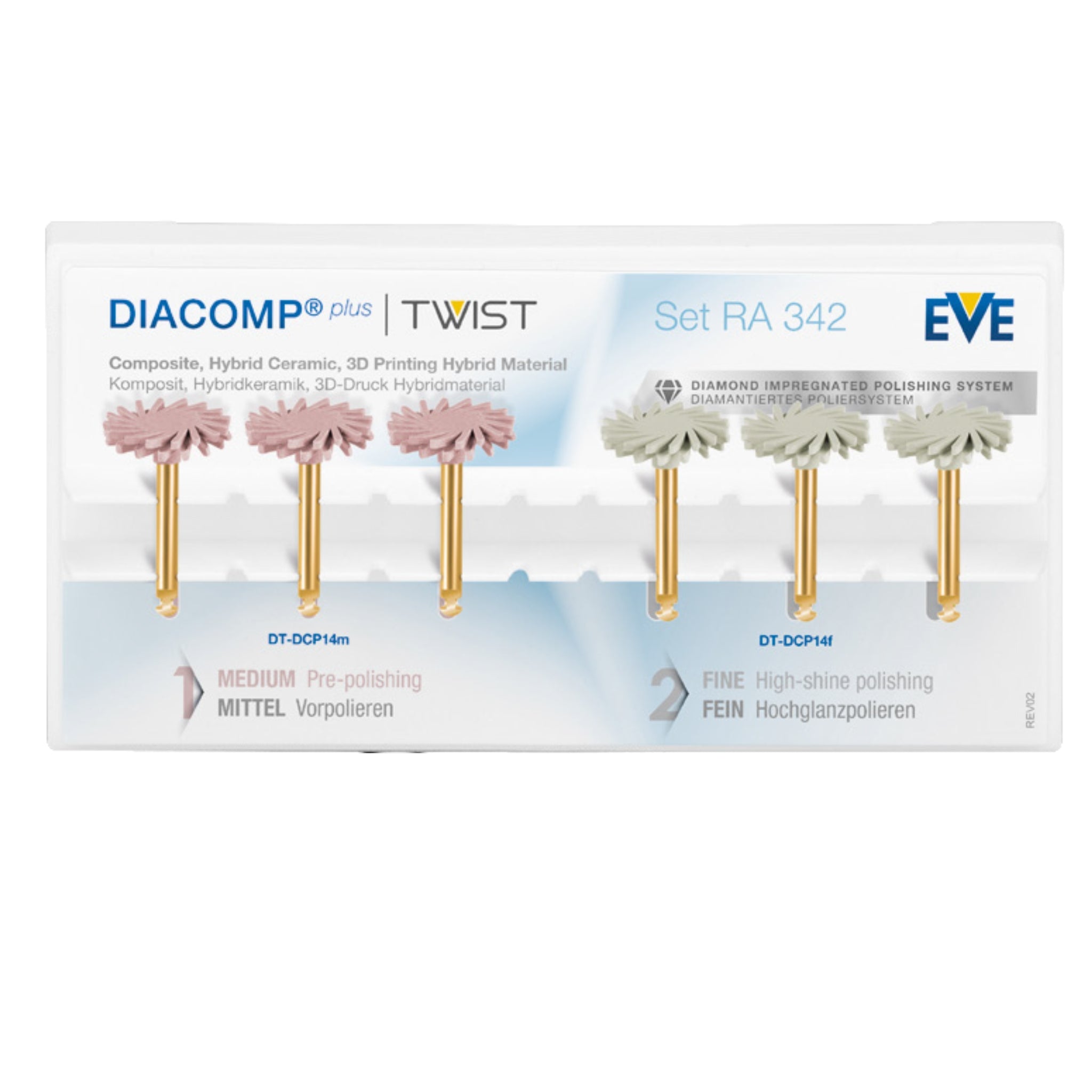 Diacomp plus twist set para composite ra 14mm c/6 pz p27d