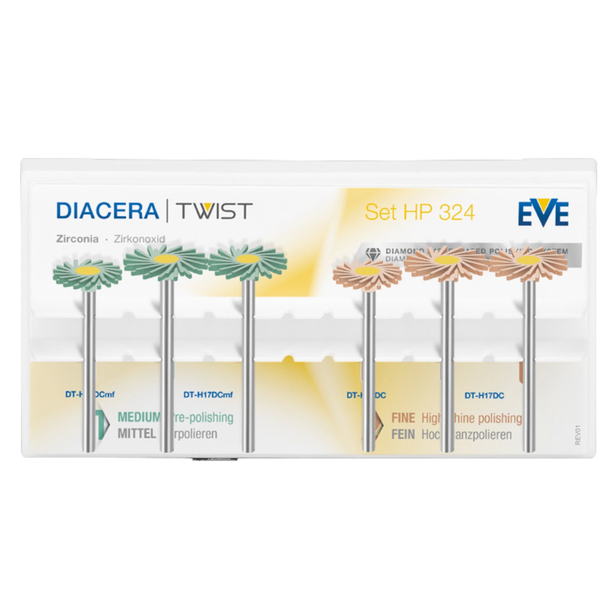 Diacera twist set para zirconia hp 324 c/6 pz p55l