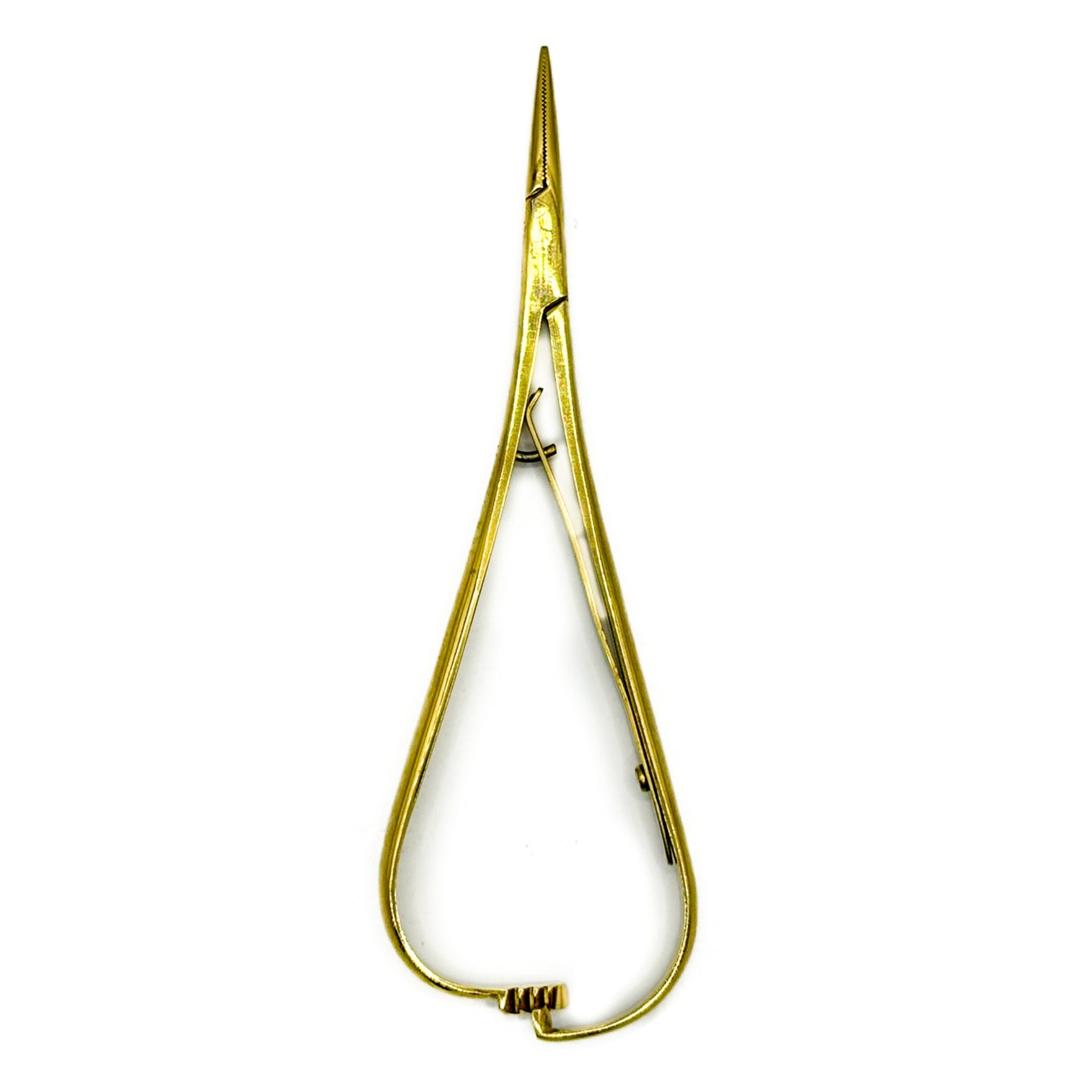 Porta aguja mathieu fino 14 cm dorado