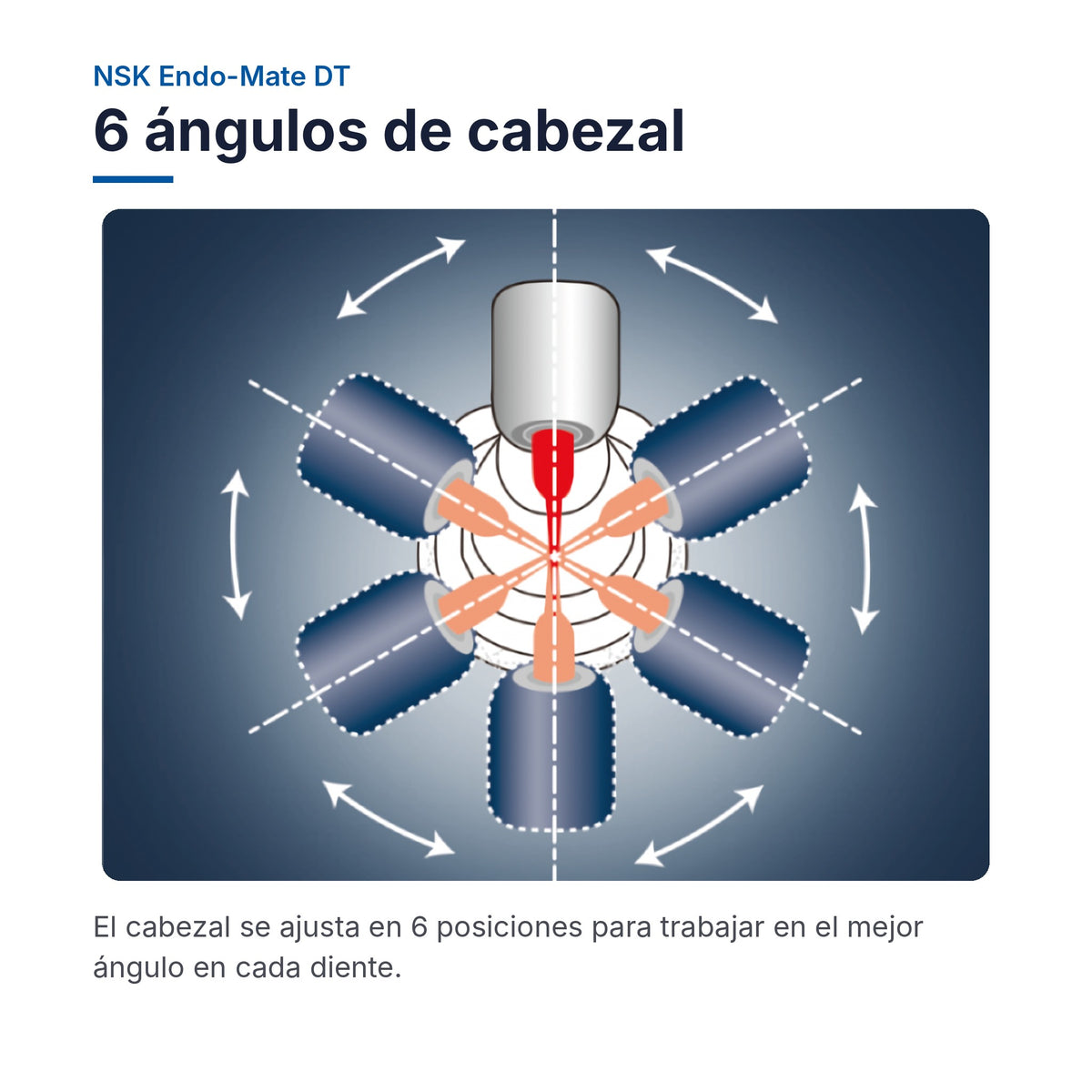 NSK Endo-Mate DT: 6 ángulos de cabezal