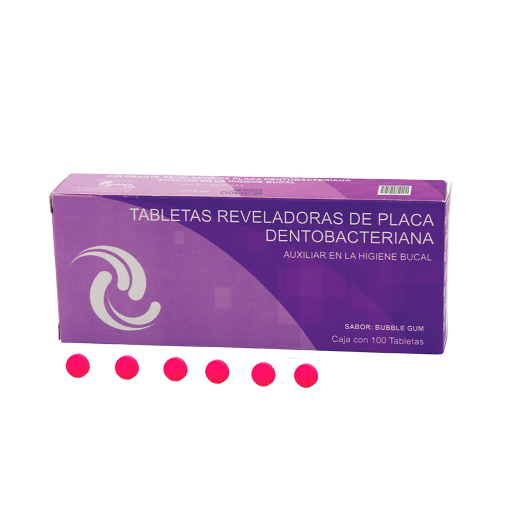 Tableta reveladora c/sabor c/100 viarden