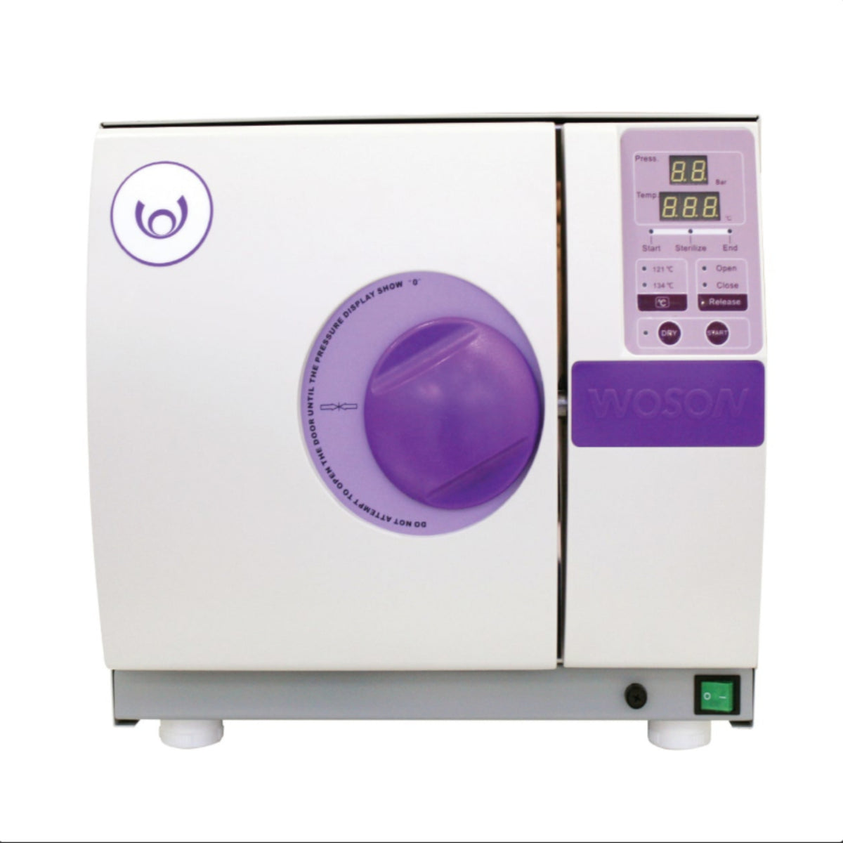 Tanda color blanco/morado 18l - autoclave clase n con secado woson