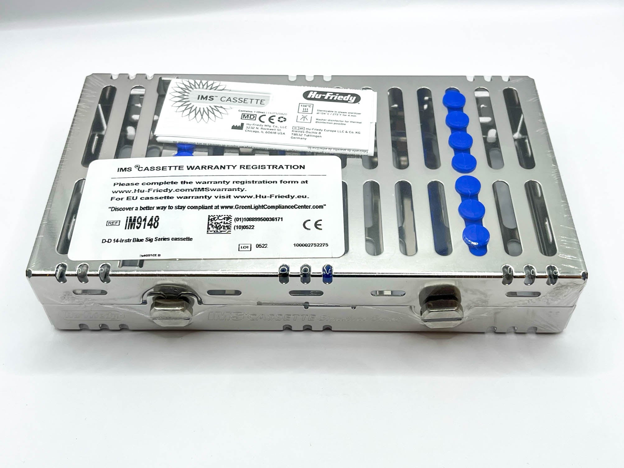 Cassette doble 14 instrumentos azul hu-friedy