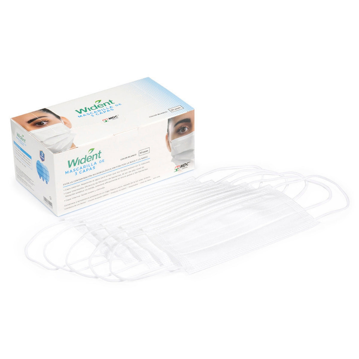 Mascarilla Wident tres capas caja c/50