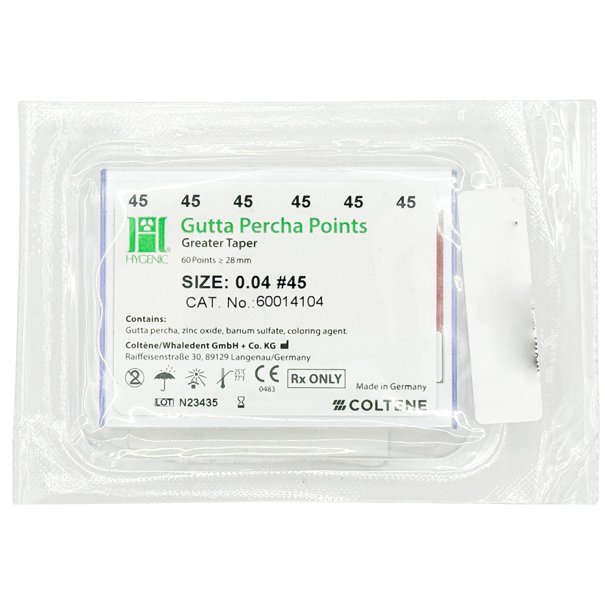 Puntas de gutapercha GT (Conicidad) Hygenic Coltene