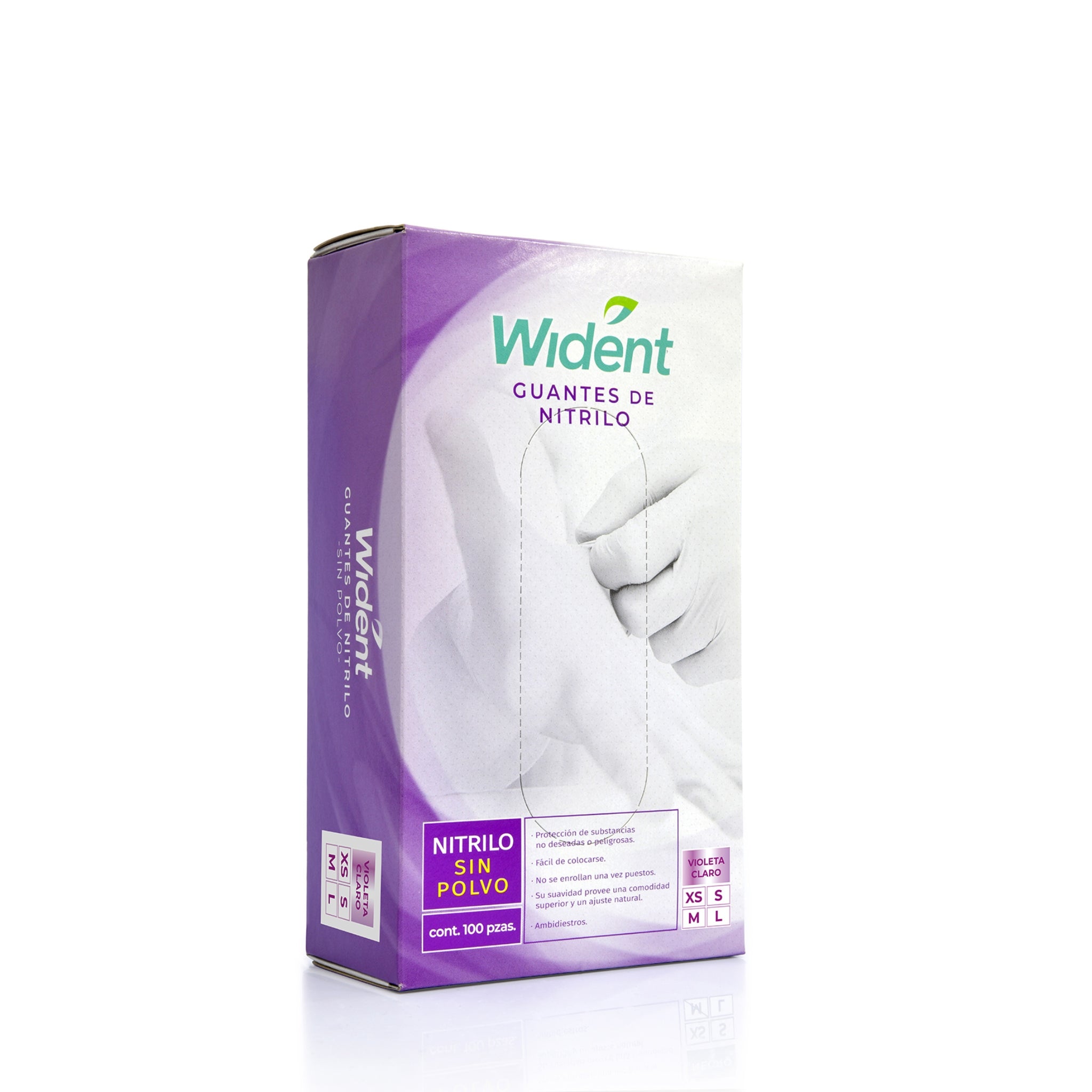 Guantes wident nitrilo metalico c/100