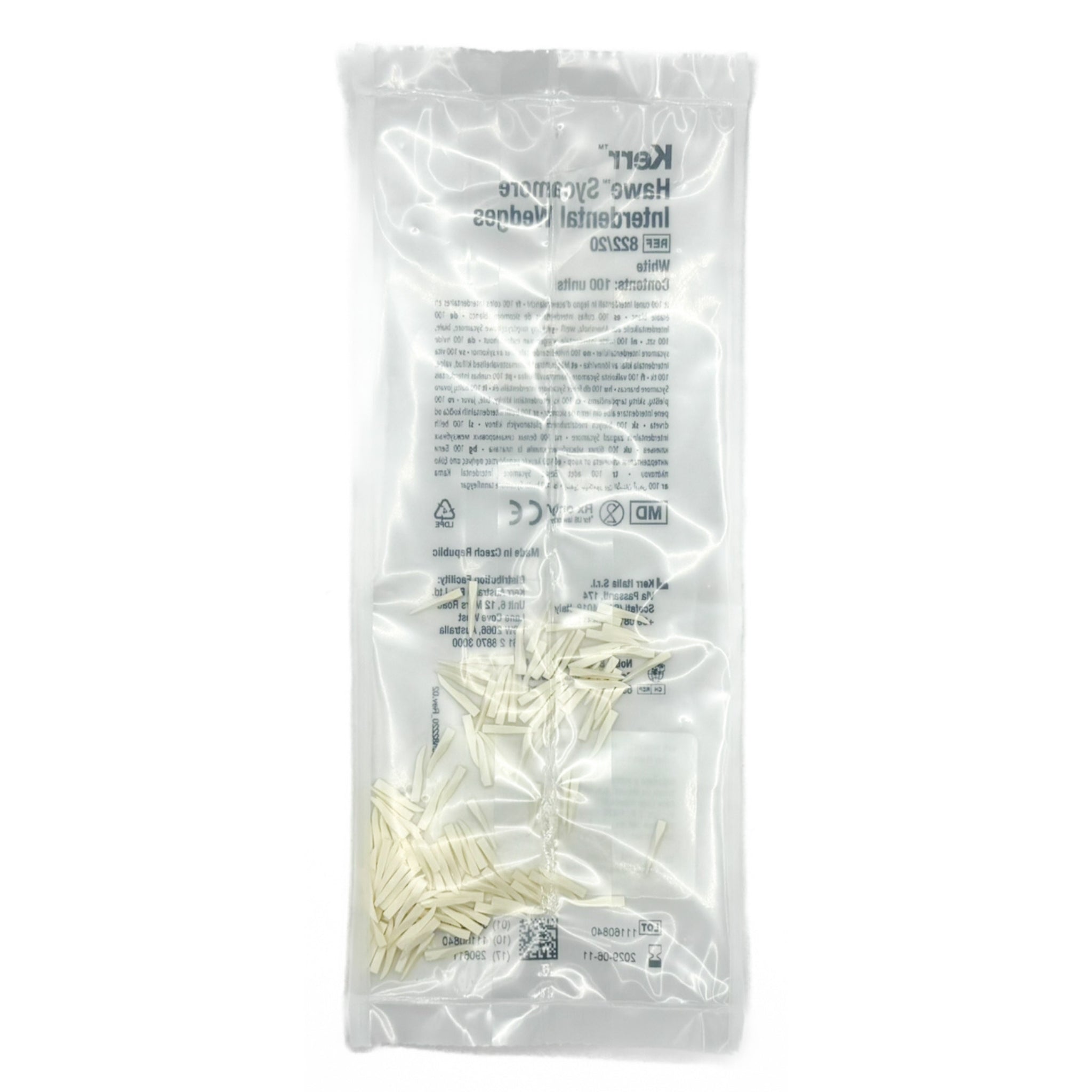 Cuñas Madera Color Blancas 100 unid (Kerr)