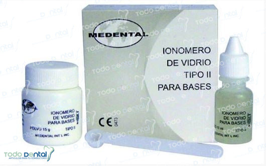 Cemento ionomero de vidrio tipo ii 15 gr 15 ml base kit