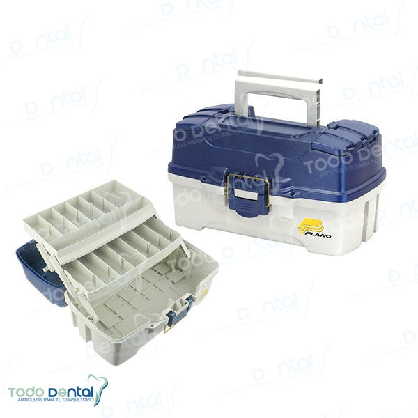 Caja plano 2 charolas 6202 azul 14.25x8.25x7.75