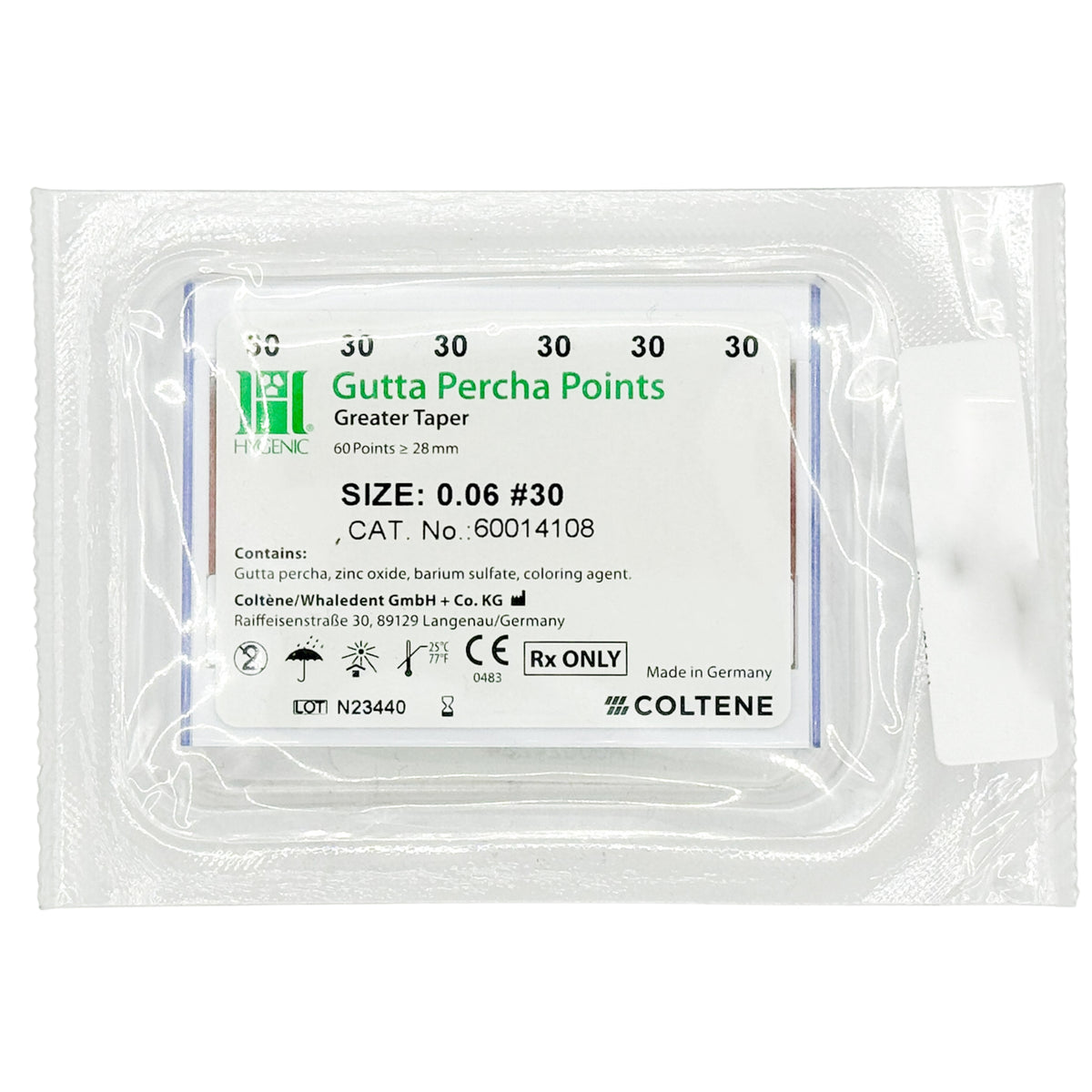 Puntas de gutapercha GT (Conicidad) Hygenic Coltene