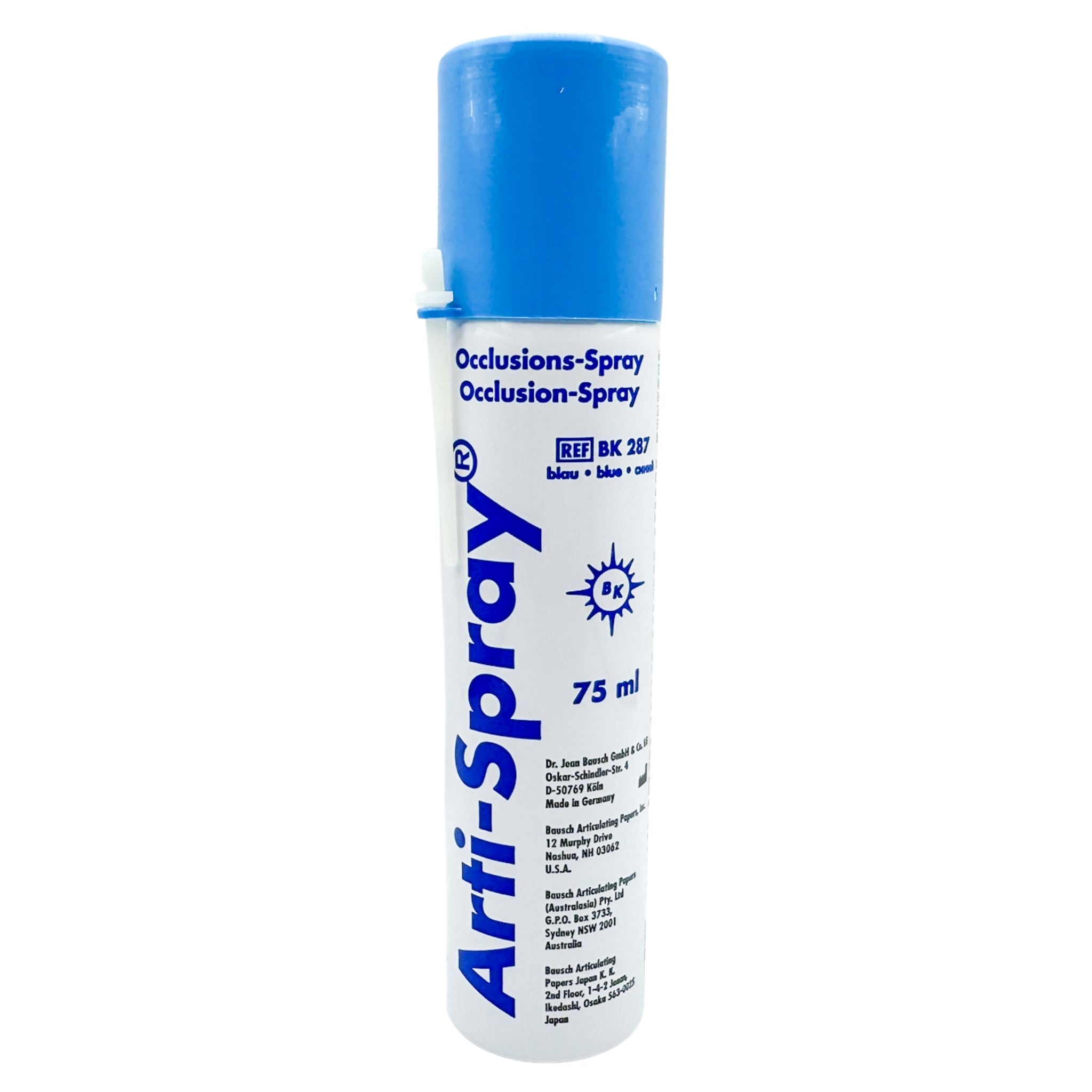 Spray para marcar punto arti-spray bausch azul