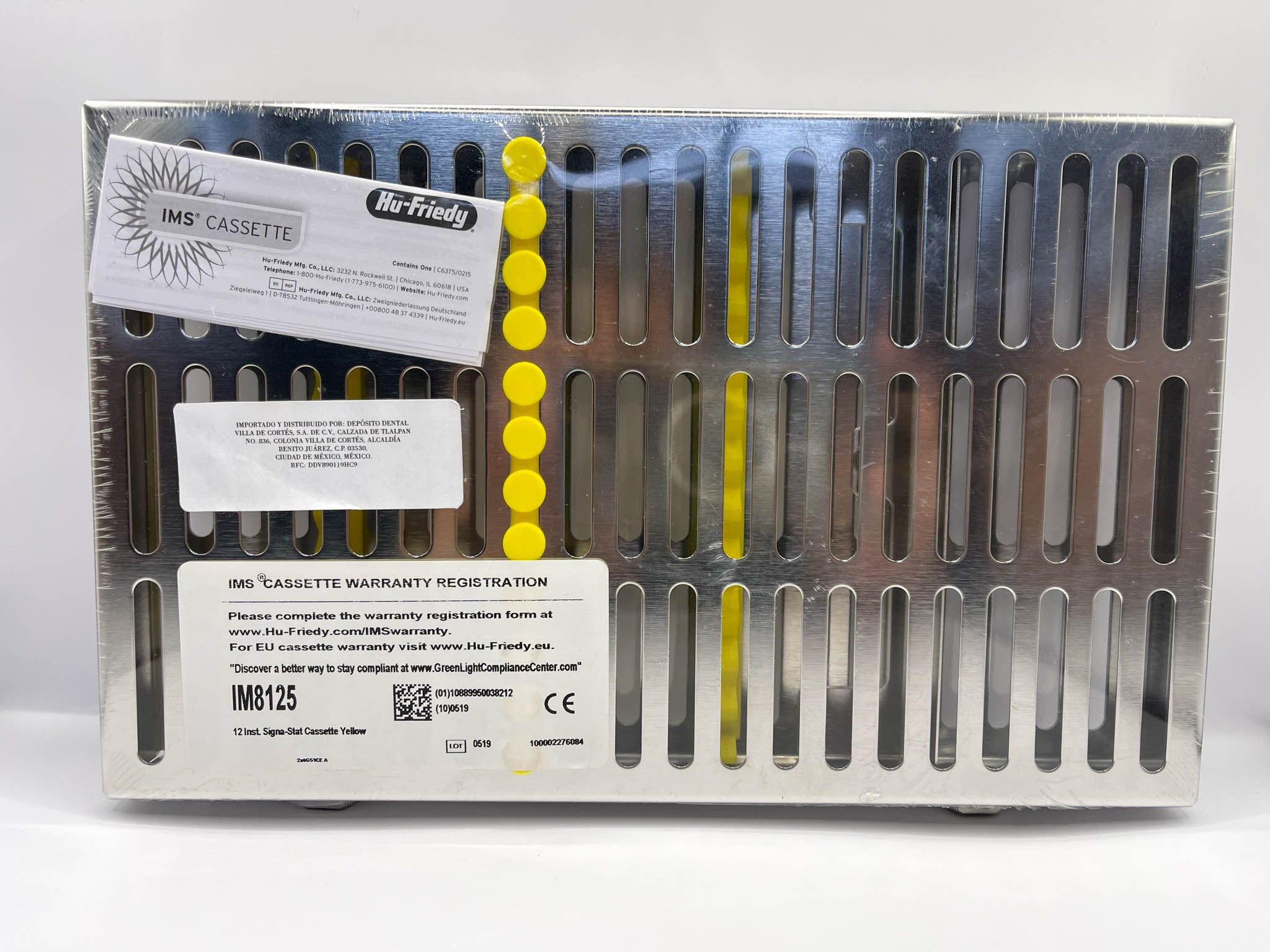 Cassette 12 instrumentos amarillo hu-friedy