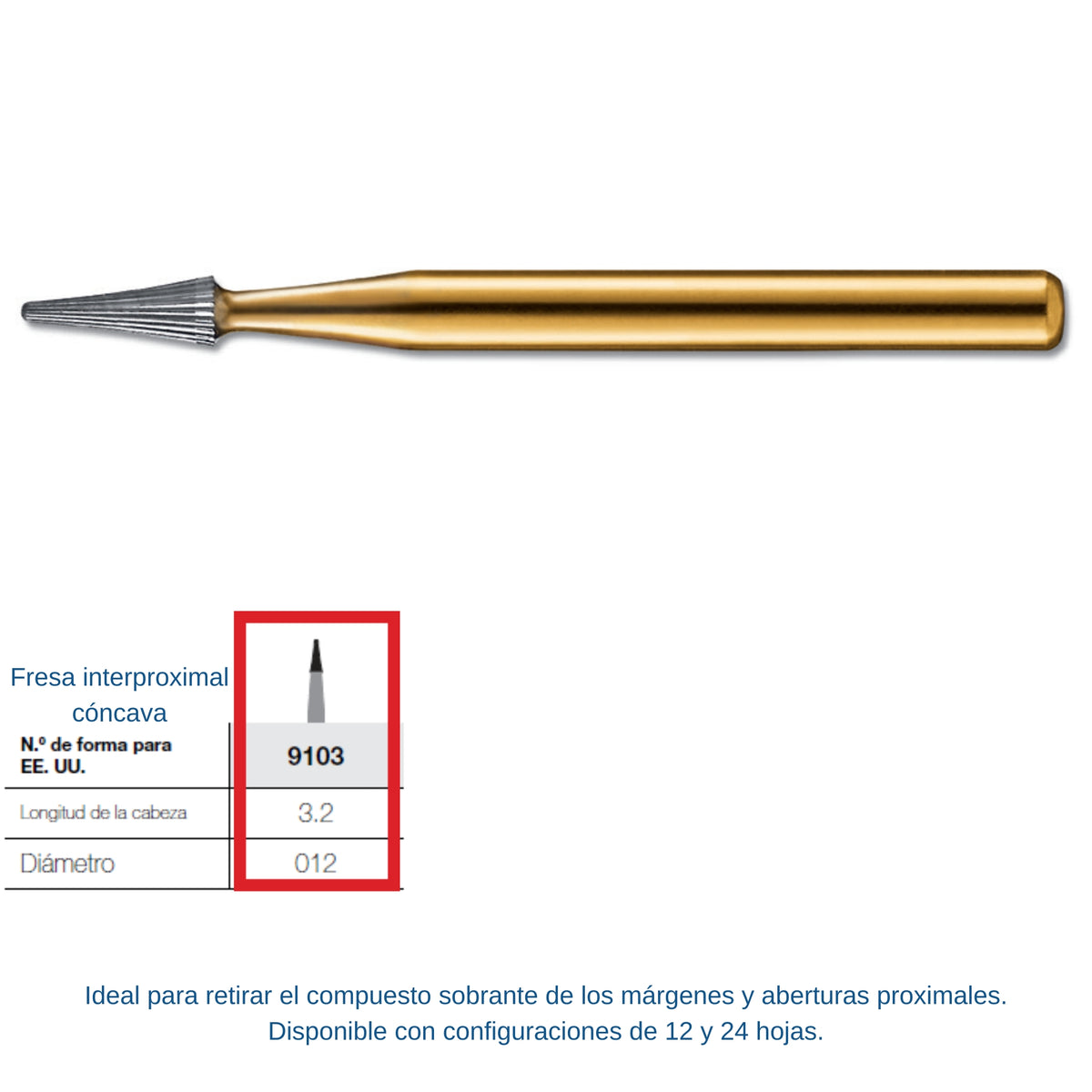 Fresa de carburo multicuchilla Kerr