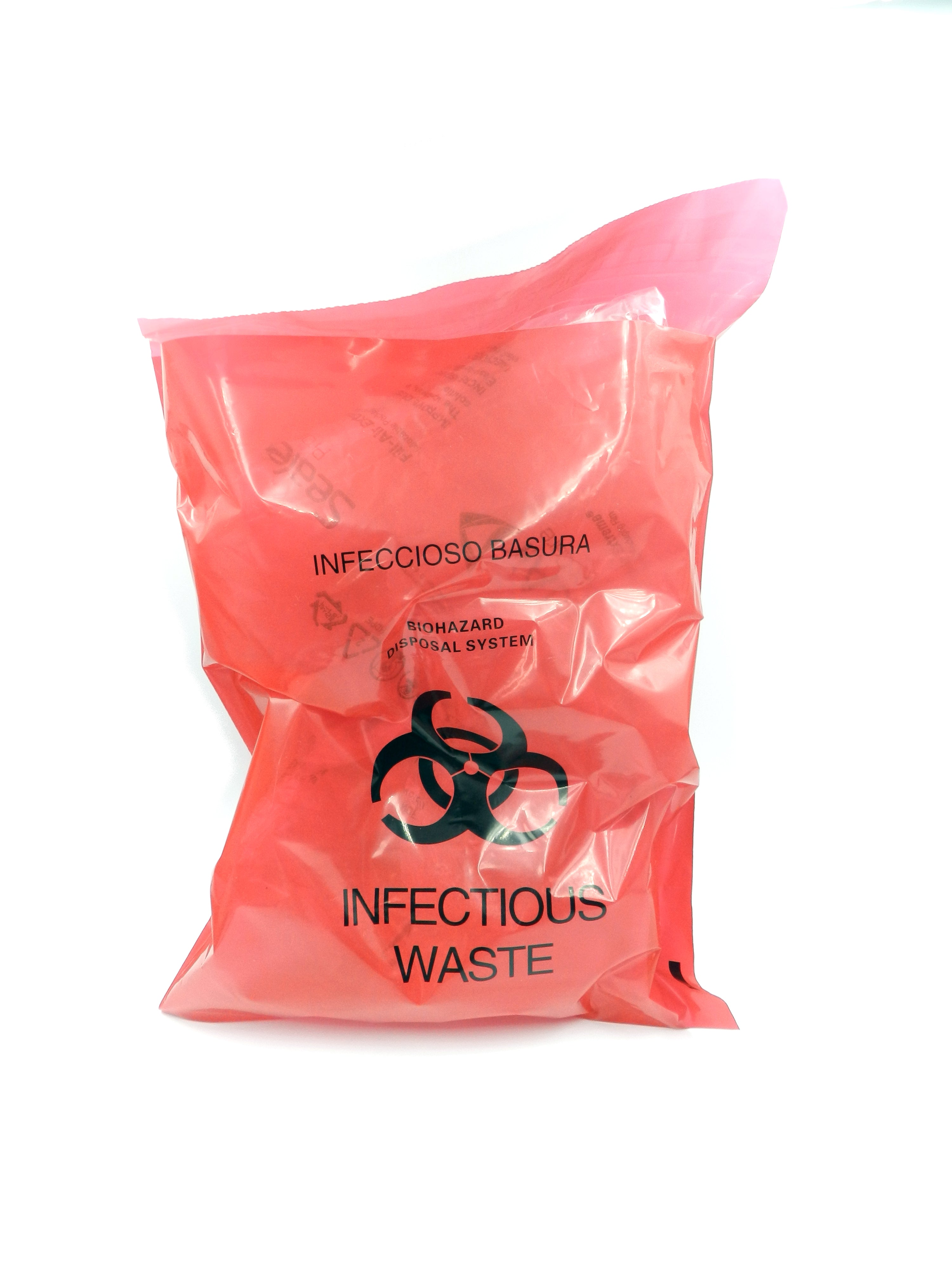 Bolsa recolectora de desechos biológico-infecciosos 26.5cm x 22cm c/1 pza