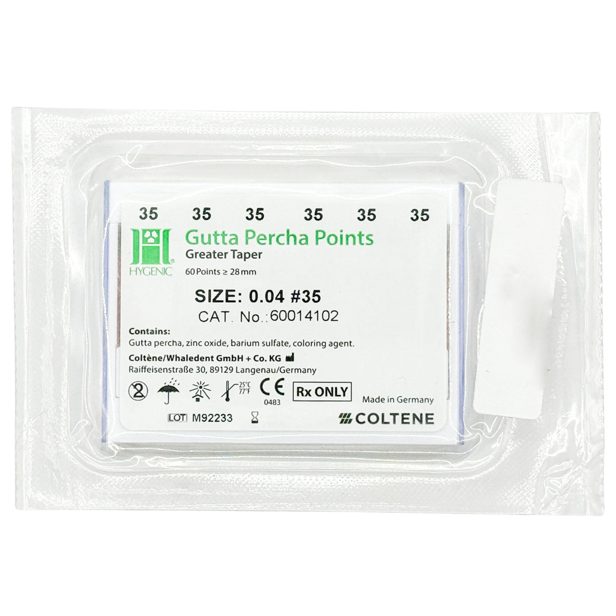 Puntas de gutapercha GT (Conicidad) Hygenic Coltene