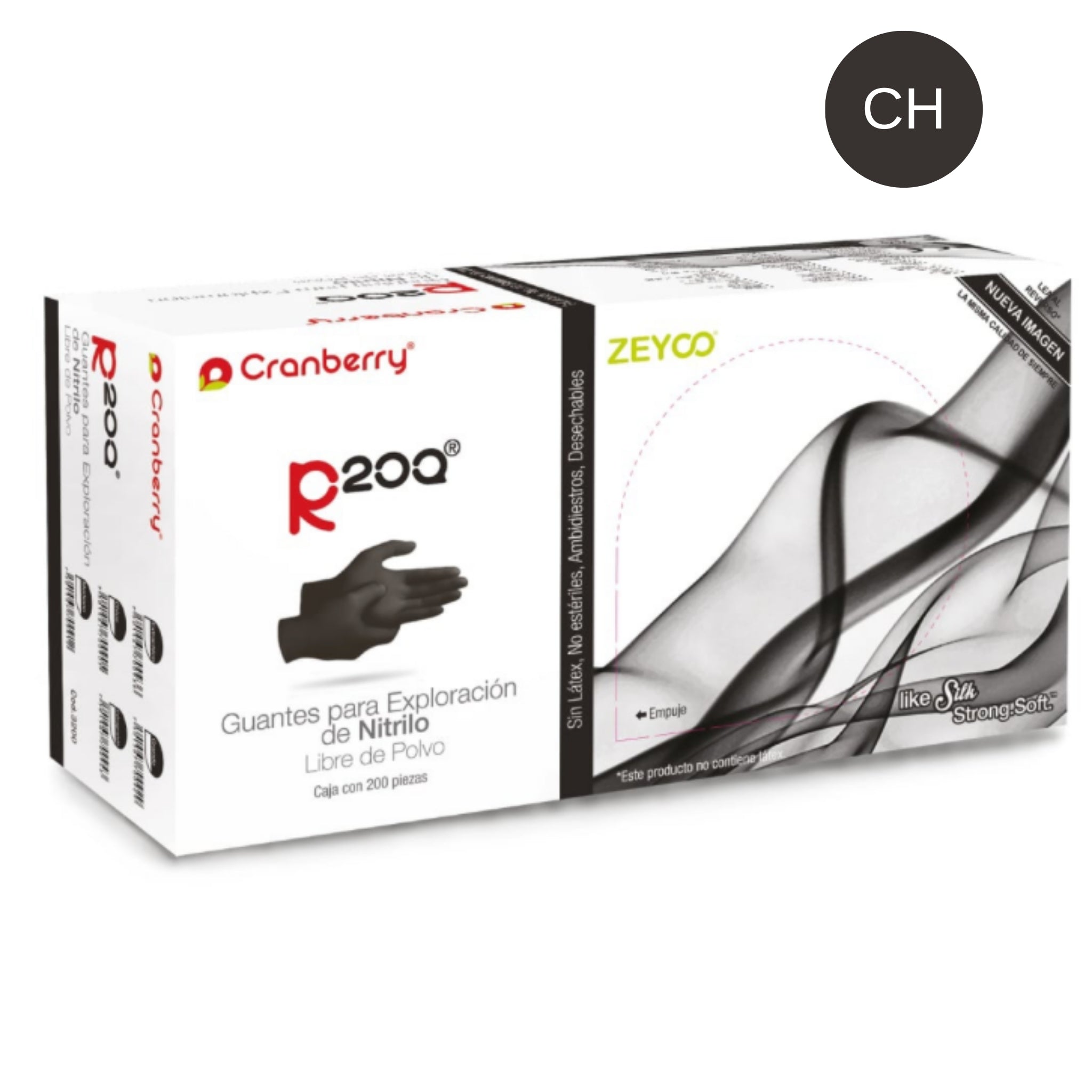 R20qn negro - guante nitrilo c/200