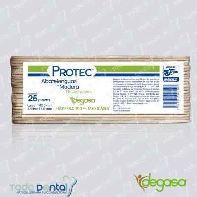 Abatelenguas de madera 15 cm c/25 bol c/20