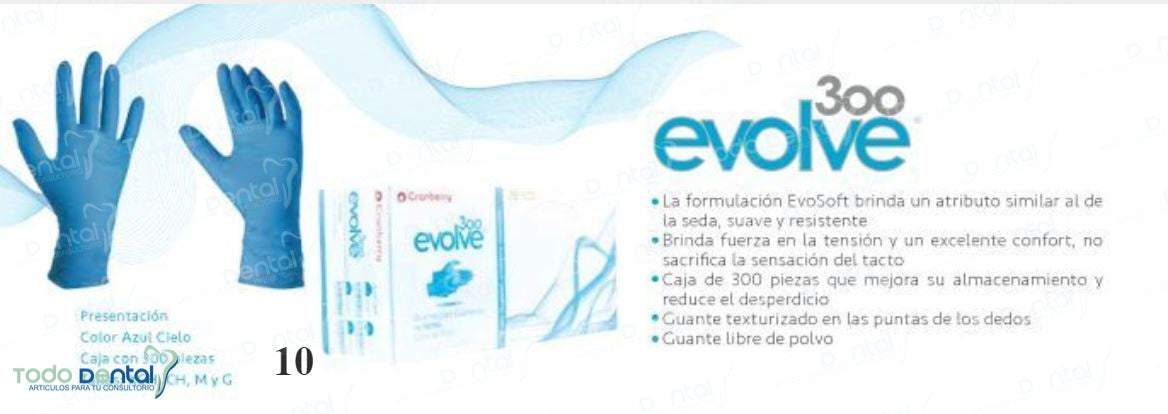 Evolve - guante nitrilo c/300