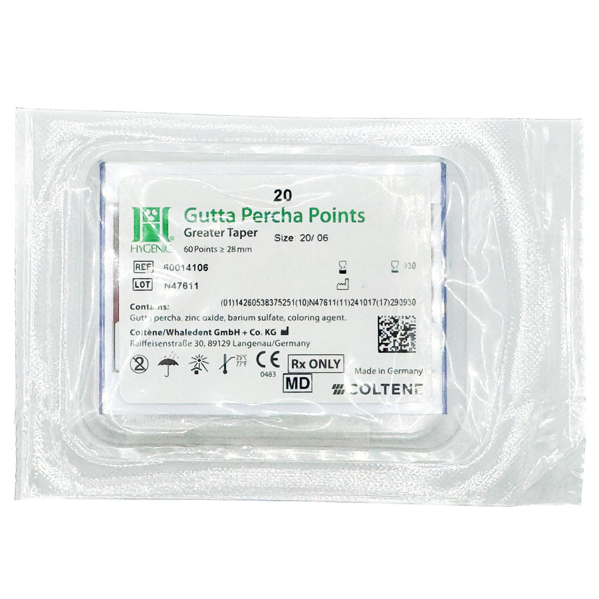 Puntas de gutapercha GT (Conicidad) Hygenic Coltene