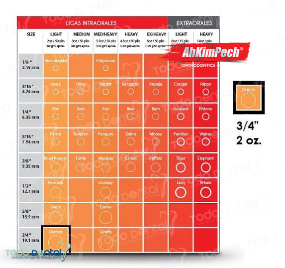 Liga ostrich 2 oz. 3/4