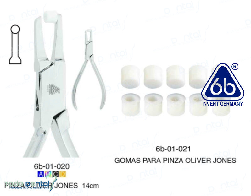 Jgo. De goma p/ pinza oliver jones c/10