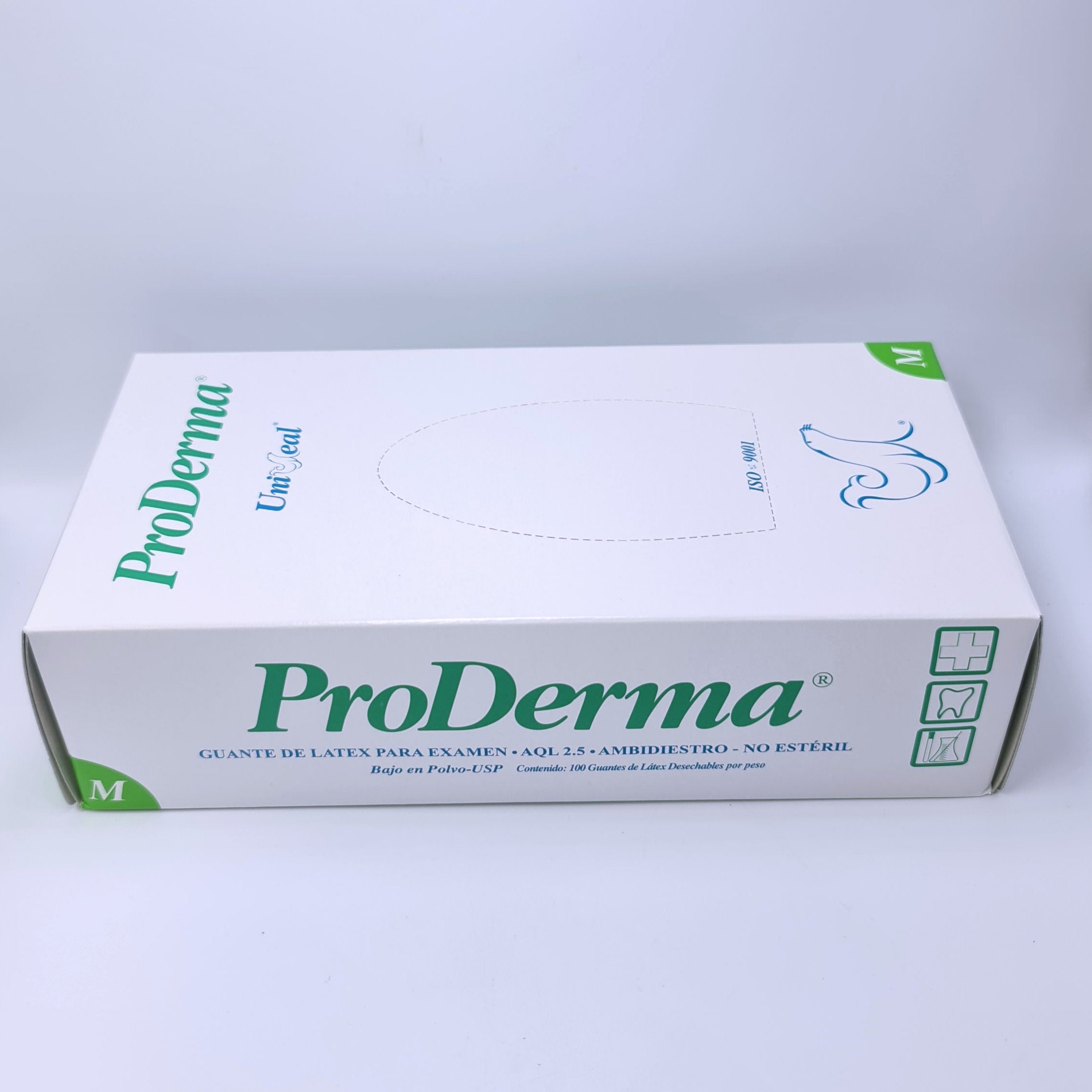 Guantes proderma latex liso Uniseal