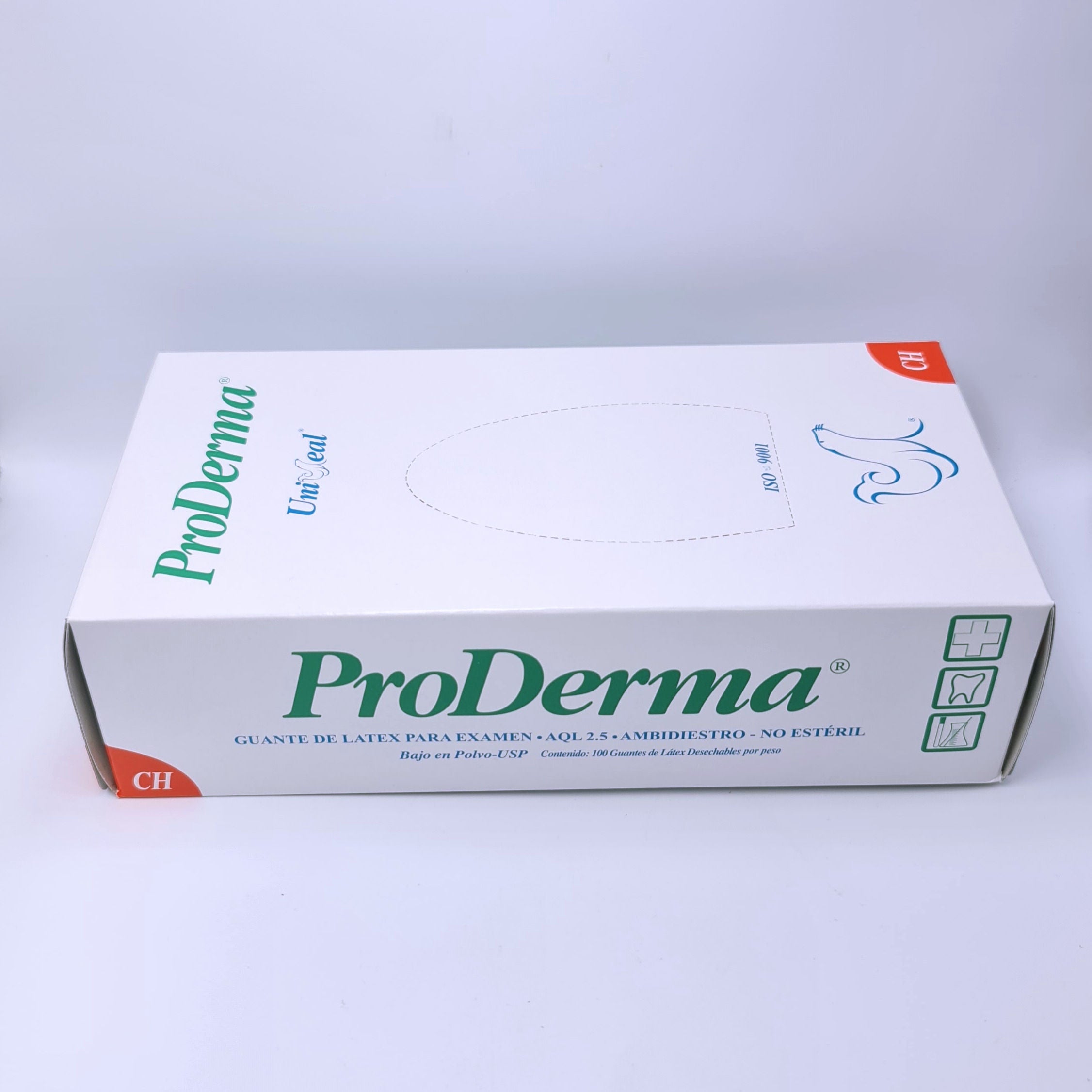 Guantes proderma latex liso Uniseal