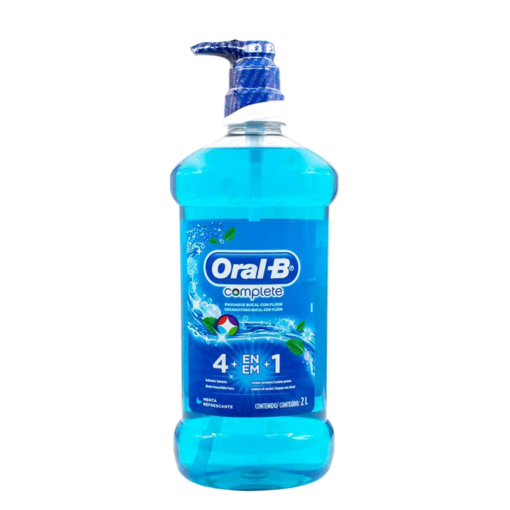 Enjuague bucal complete menta 2 lt oral-b