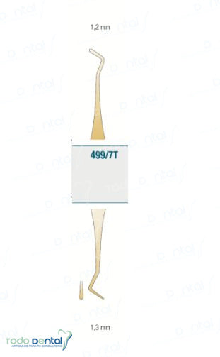 Espatula de resina de titanio no.7