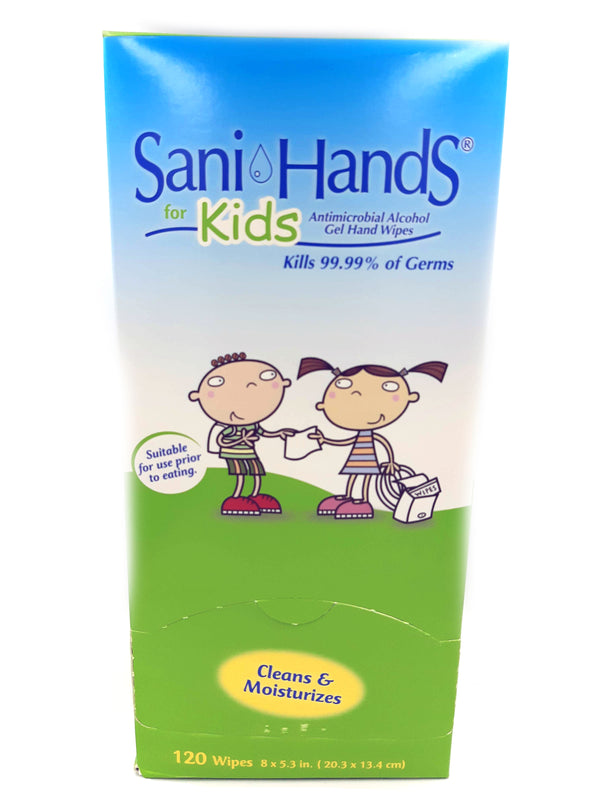 Sani-hands toallitas p/niños c/120