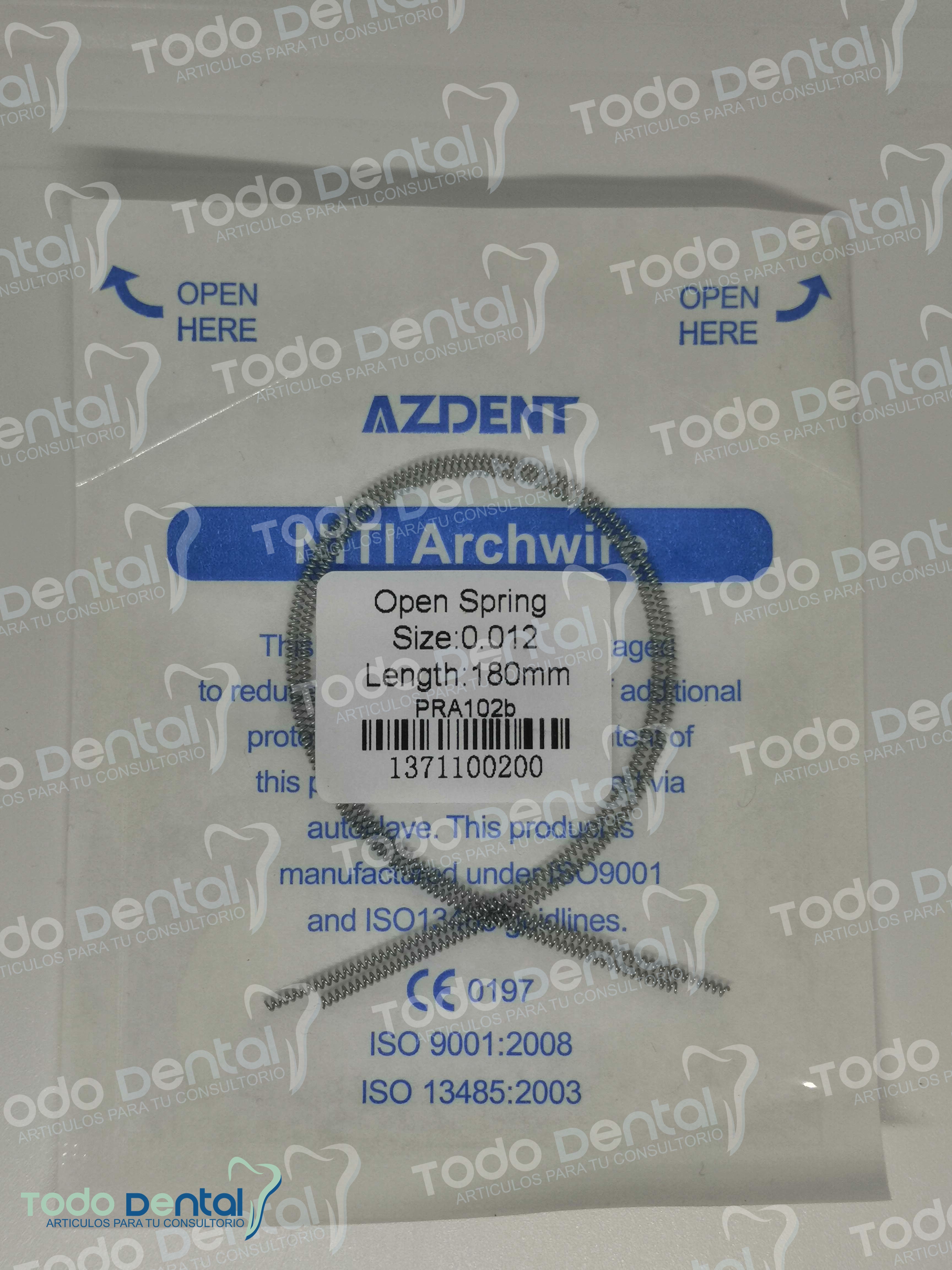 Orthodontic open coil spring 0.012*180mm niti alloy