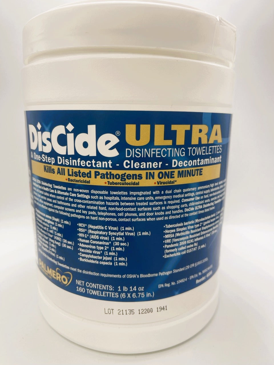 Toallas desinfectantes discide con 160 tipo sanicloth