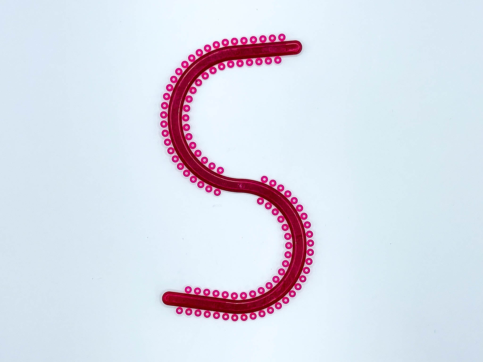 Ligas en s color jelly red c/1 pza