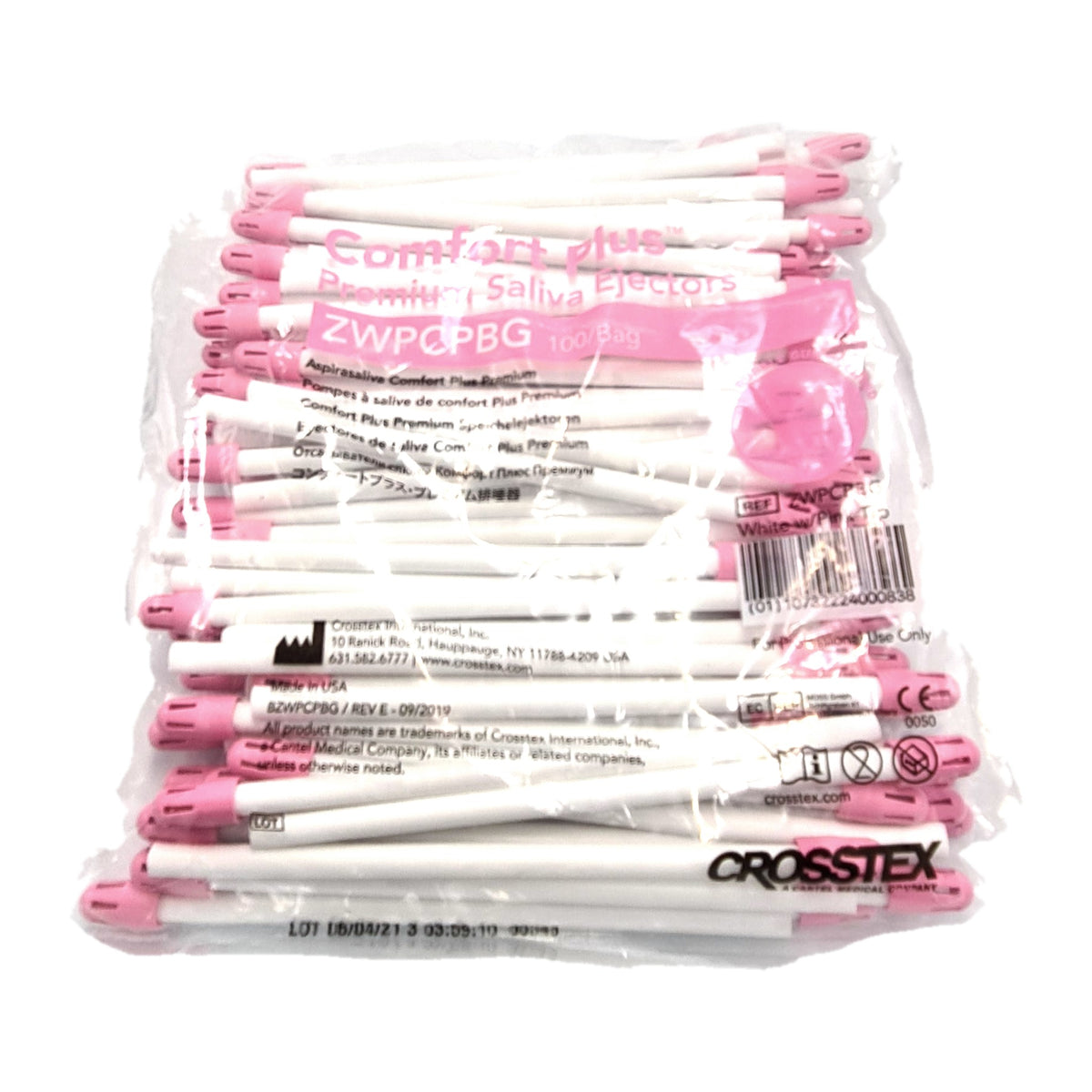 Eyector crosstex de saliva, sabor bubblegum c/100