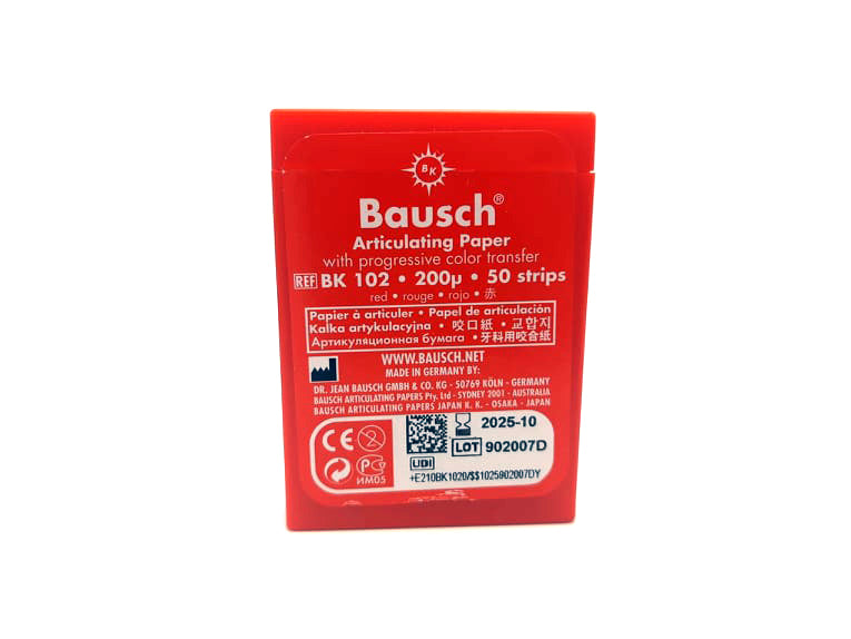 Papel articular bausch rojo bk 102 con 50