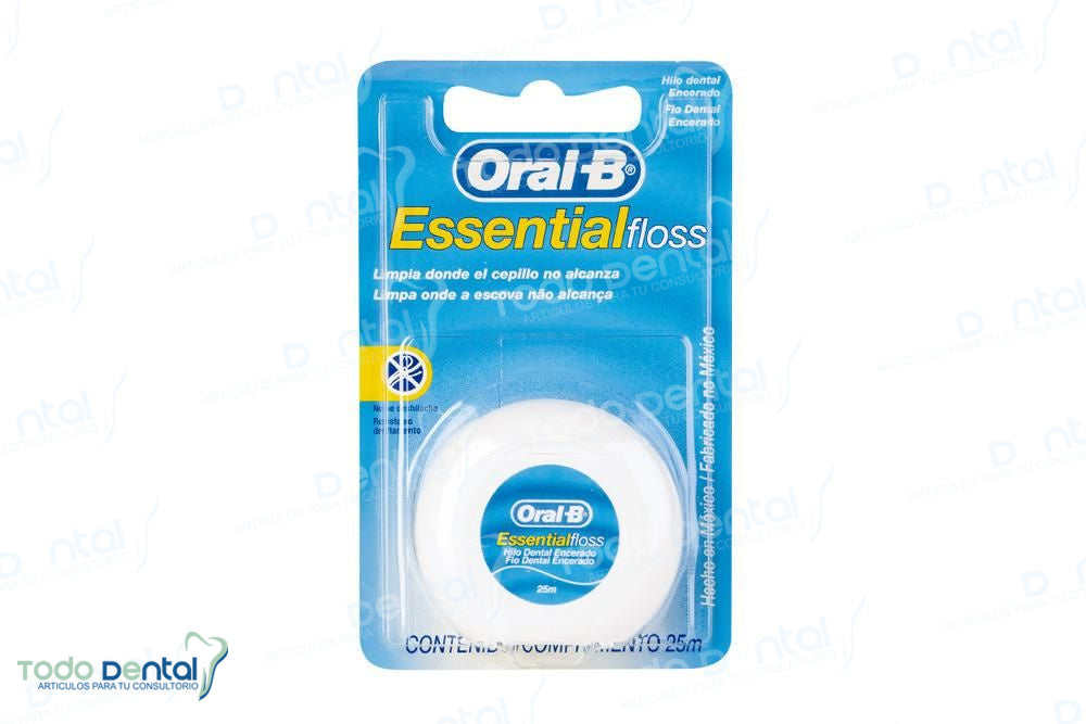Hilo dental essential floss c/cera 50mts oral-b.