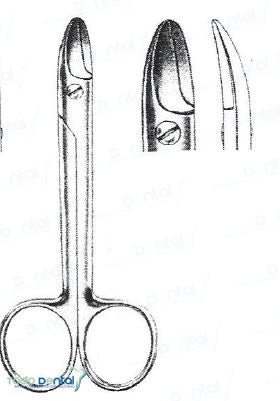 Tijera oro curva arain (coronos beebee 10.5 cm)