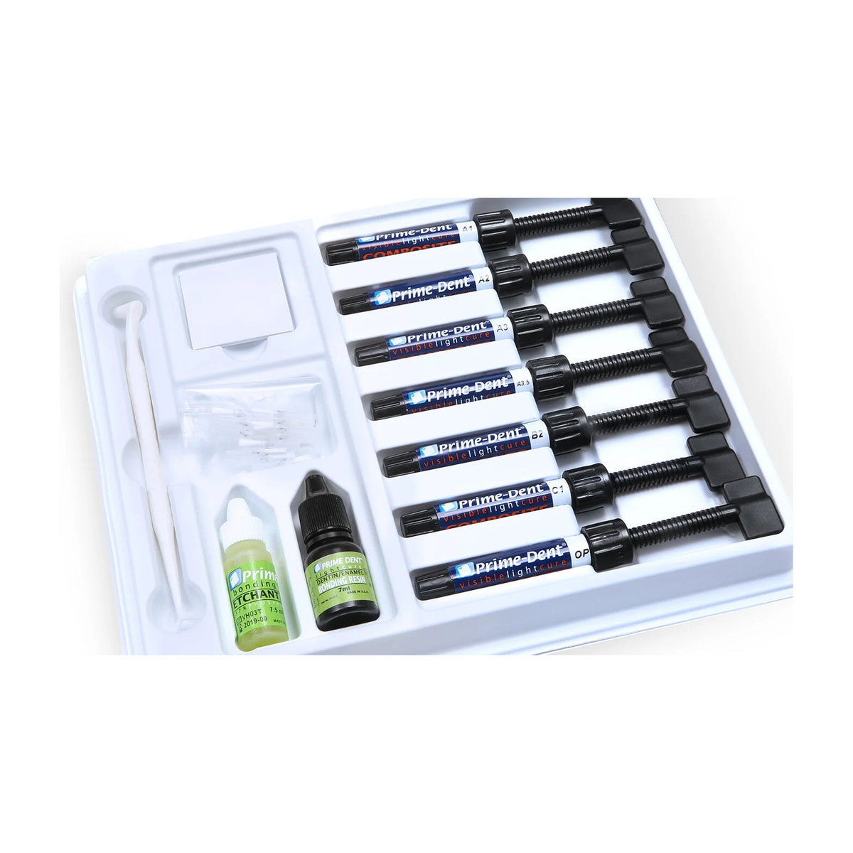 Kit de resina híbrida, 7 jeringas – Prime Dental (001-010)