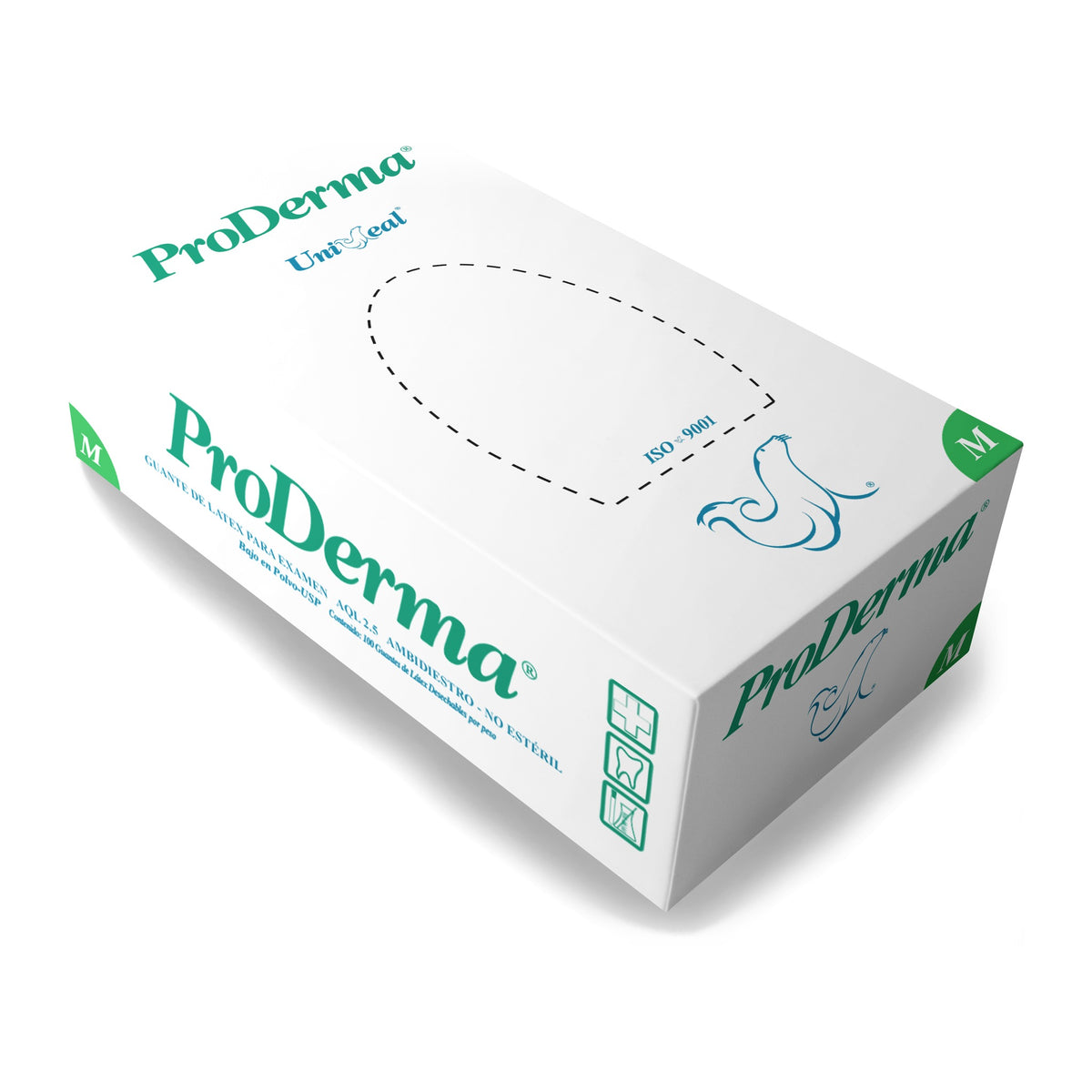 Guantes ProDerma latex liso Uniseal
