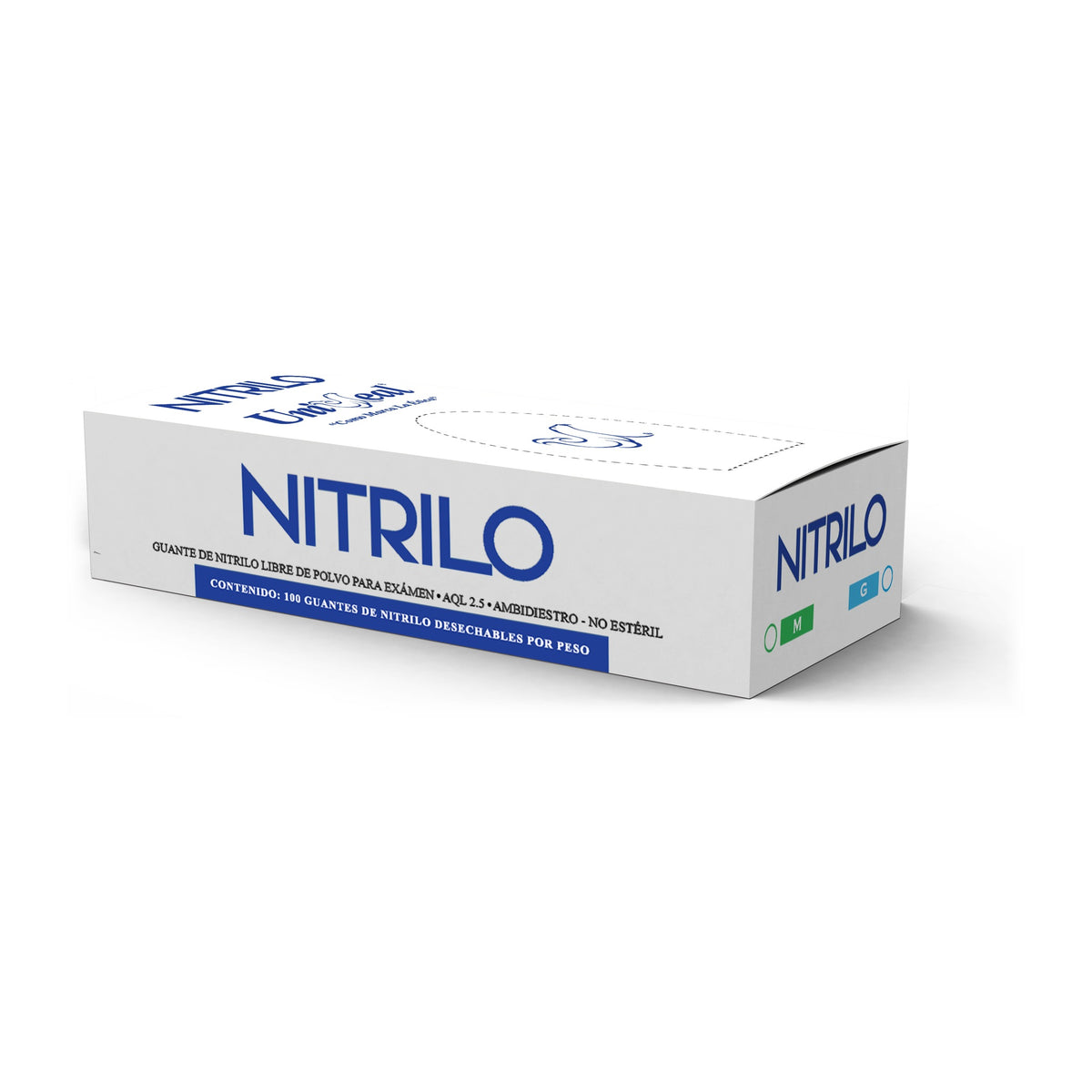 Guantes de nitrilo Uniseal azul cobalto