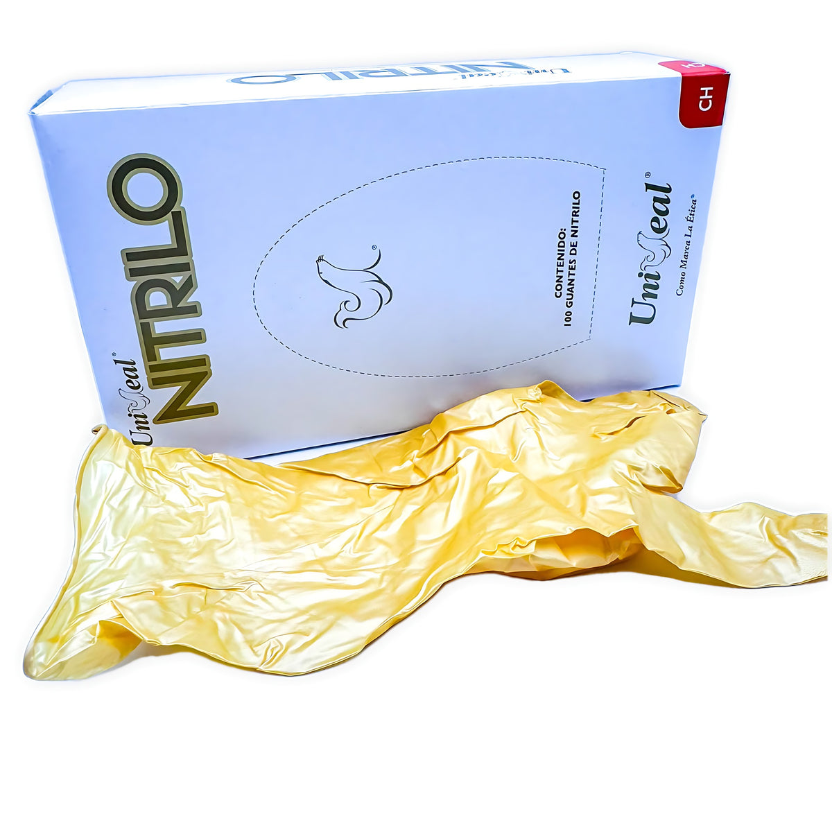 Guante multiusos nitrilo metalico Uniseal ch dorado