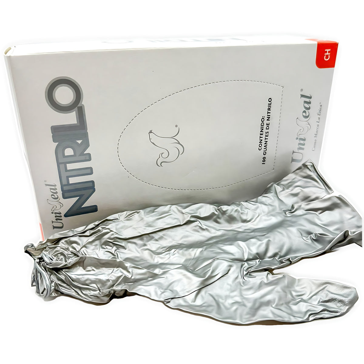 Guante multiusos nitrilo metalico Uniseal ch gris