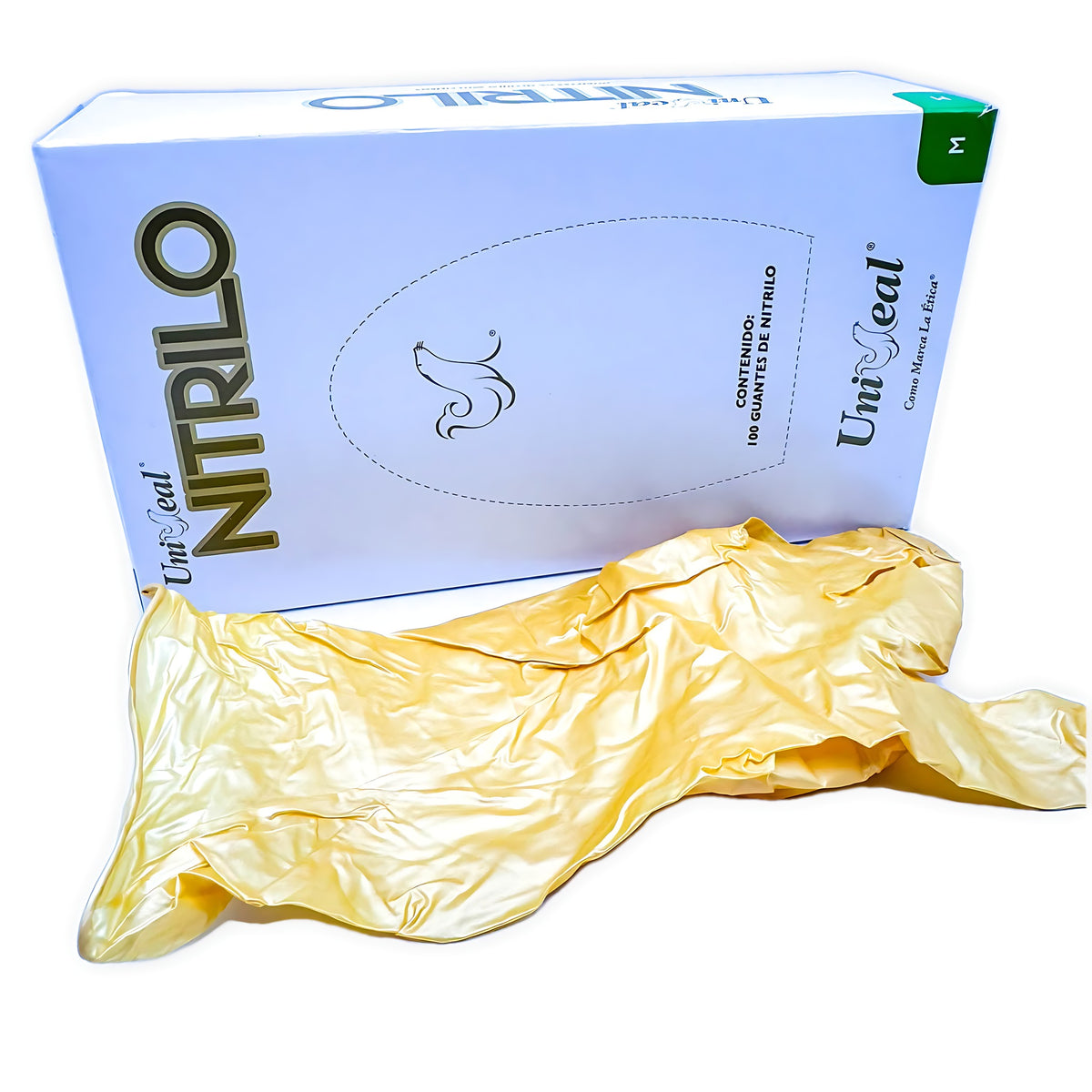 Guante multiusos nitrilo metalico Uniseal m dorado