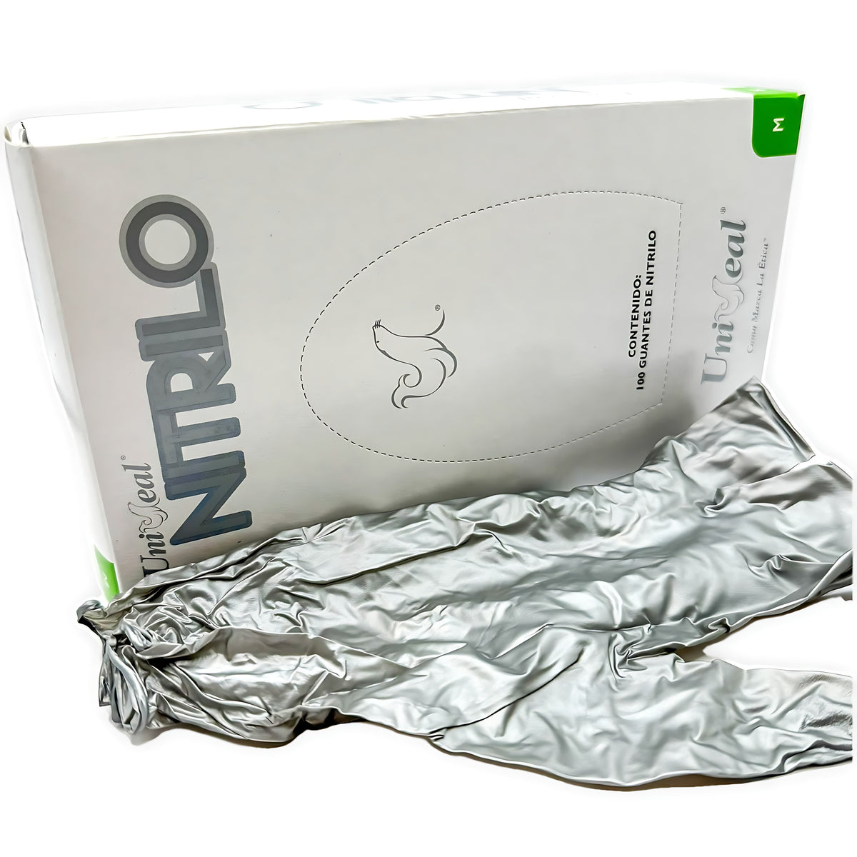 Guante multiusos nitrilo metalico Uniseal m gris