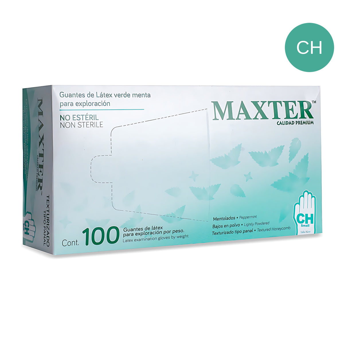 Guante Maxter mentolado Ambiderm talla CH