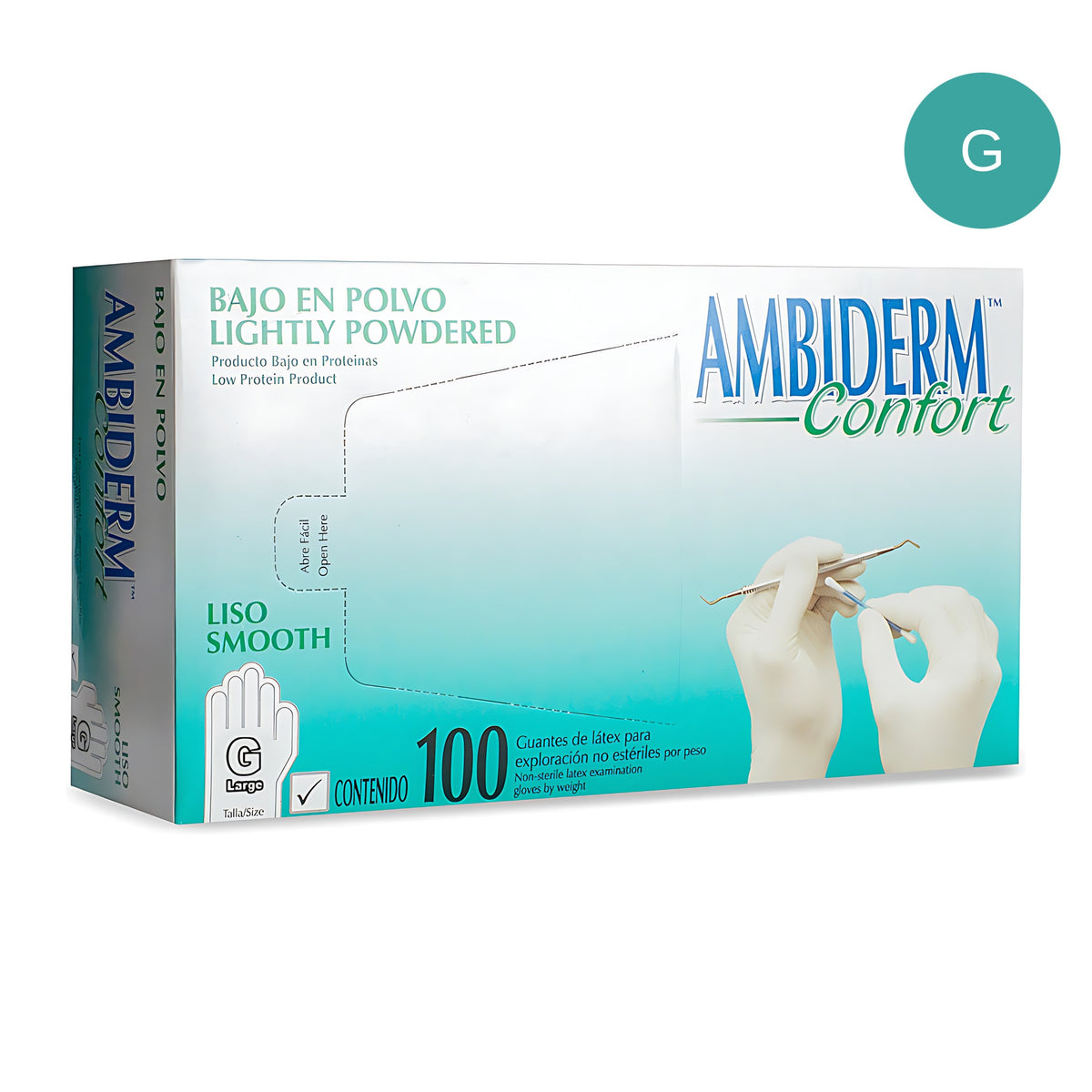 Guante latex Confort Ambiderm talla G