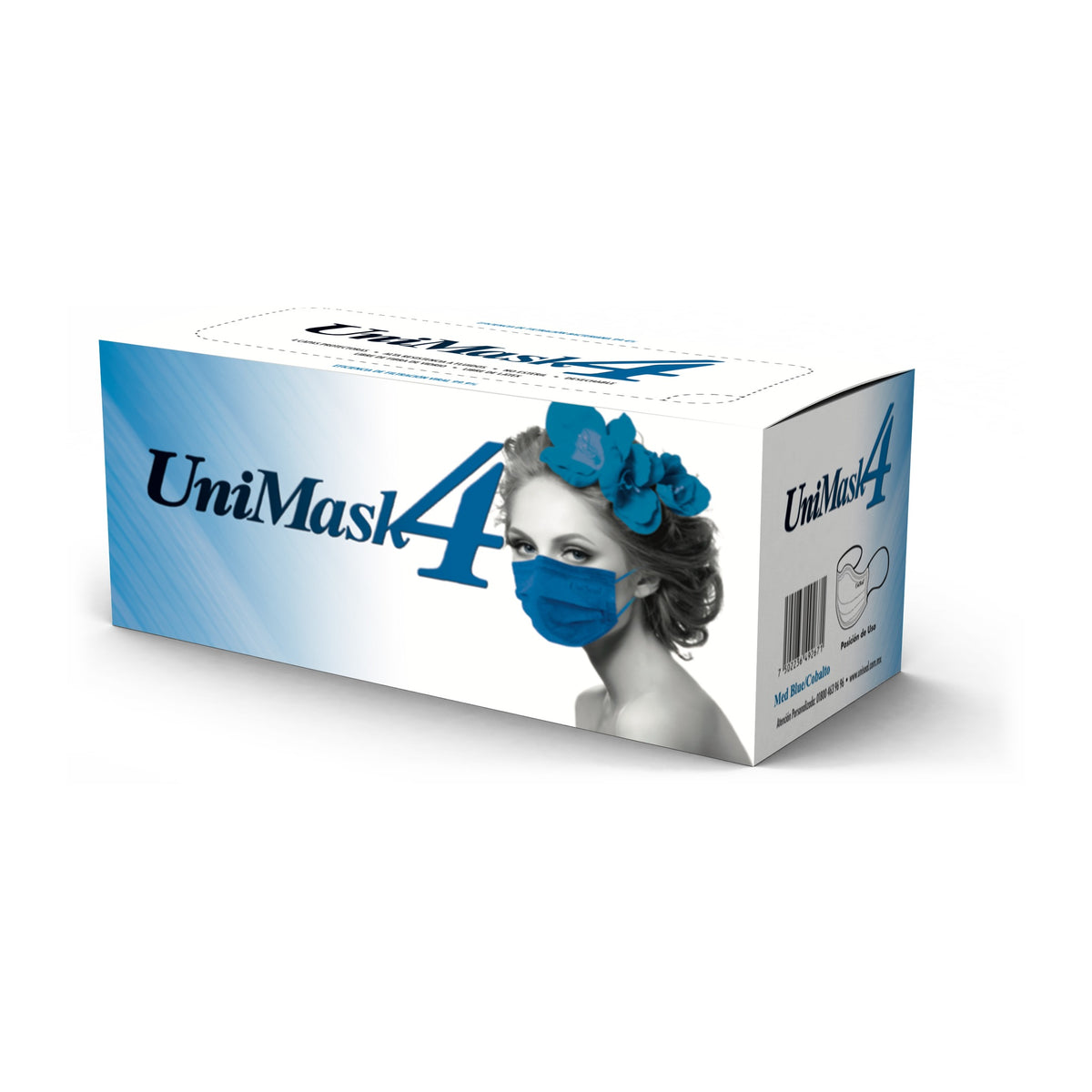 Cubreboca UniMask 4 azul cobalto