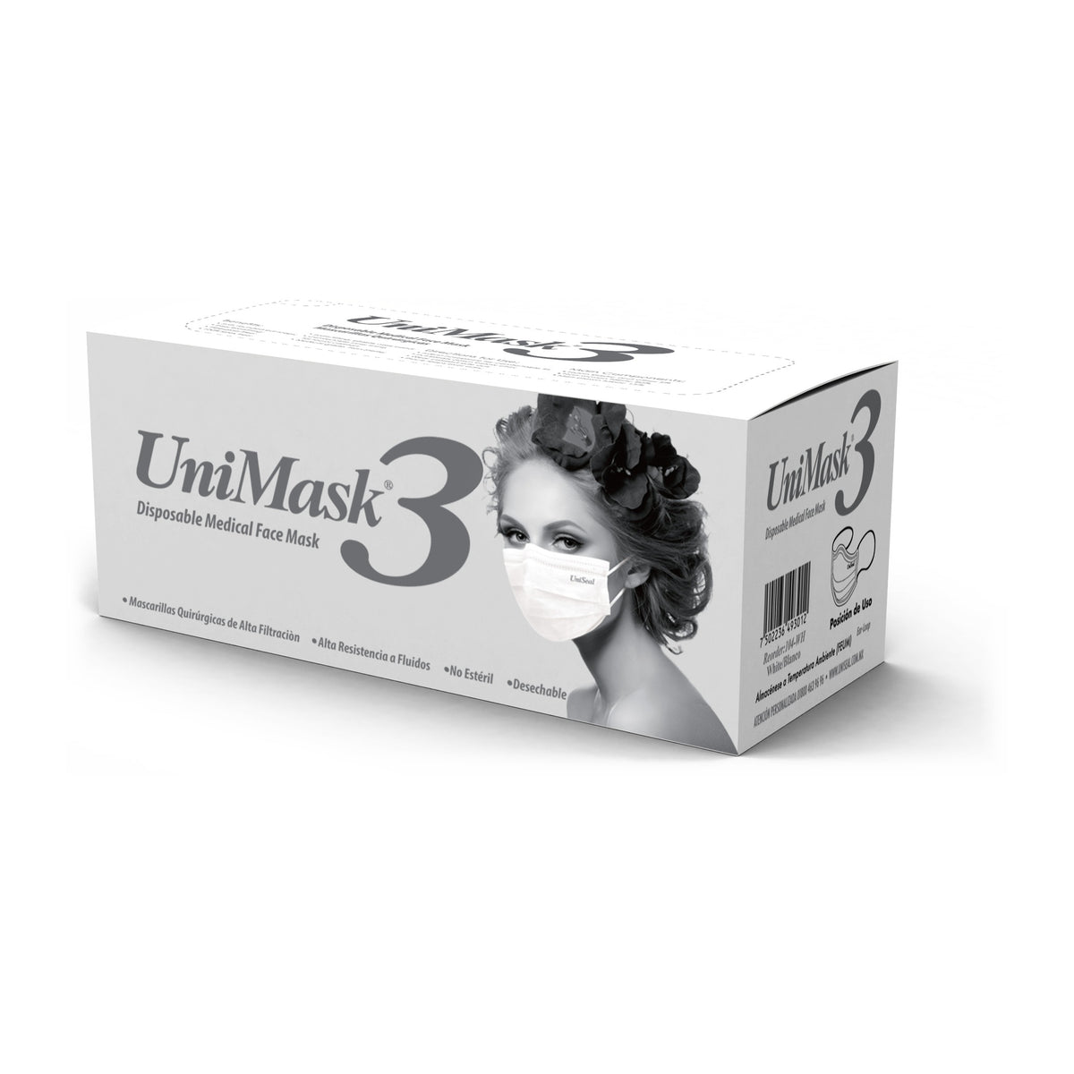 Mascarilla Blanca Unimask 3