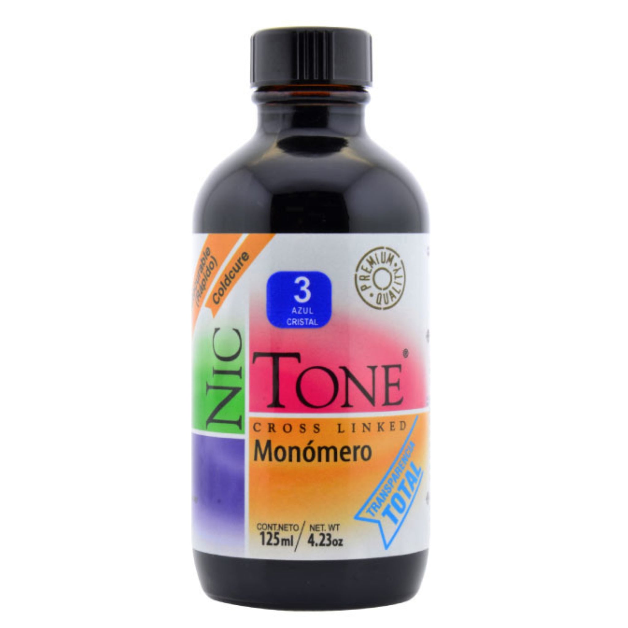 Líquido rápido Nic Tone color azul cristal 125 ml